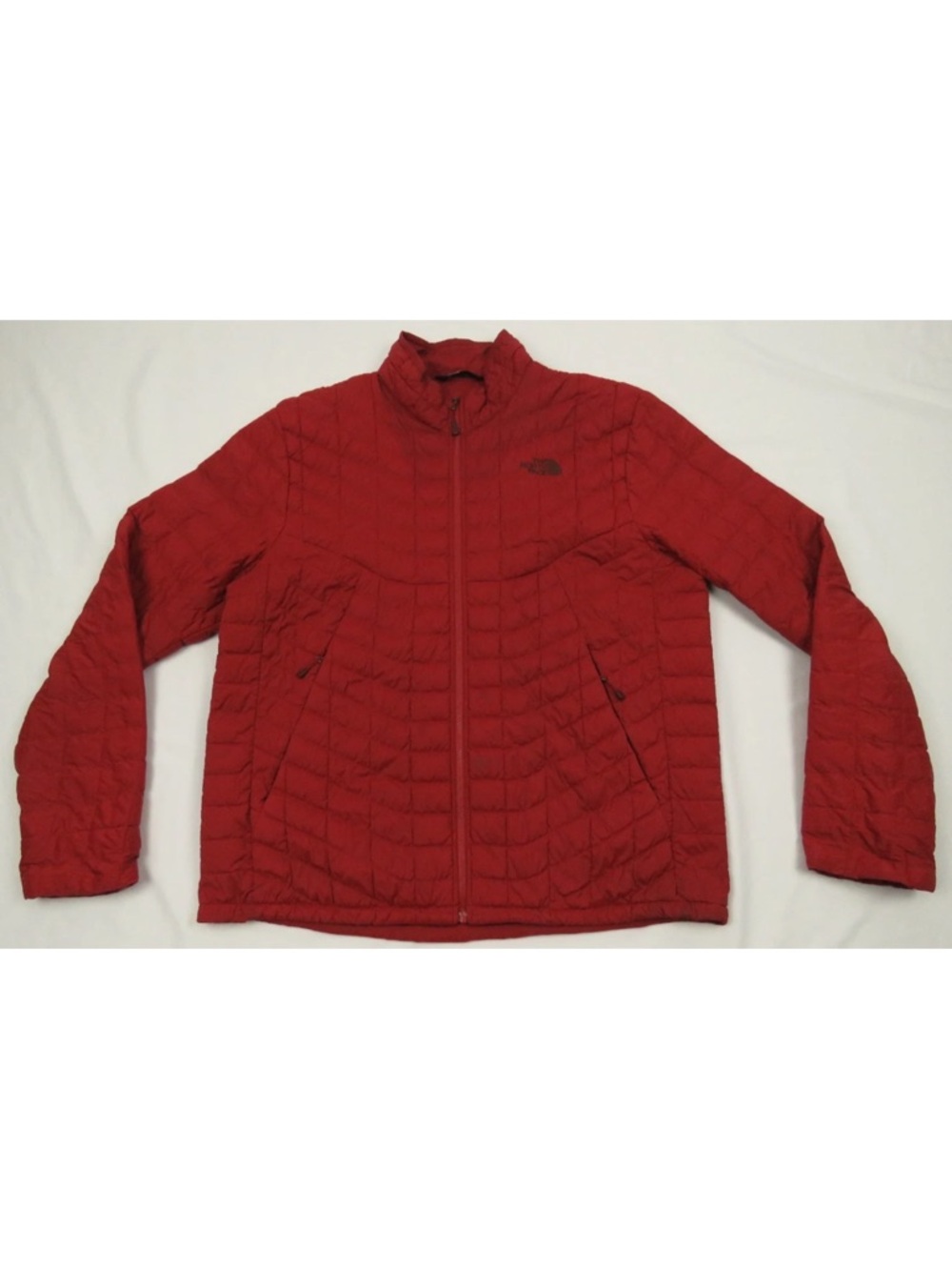 The North Face TNF Quilted Thermoball Eco Red Full Zip Puffer Coat Jacket XL